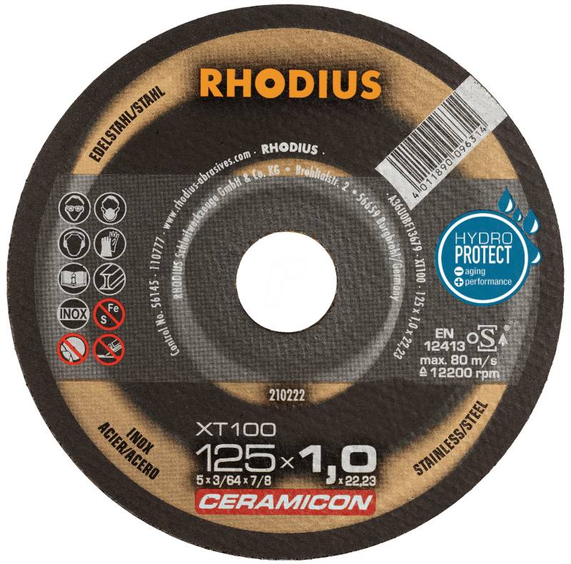 RHO 210226 - Trennscheibe, Edelstahl, 230 mm, 1,9 mm, XT100, 22,23 mm von Rhodius