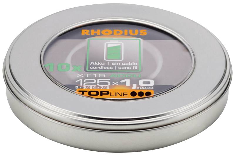 RHO 210248 - Trennscheibensatz, Edelstahl, 125 mm, 1 mm, XT15 ACCU von Rhodius