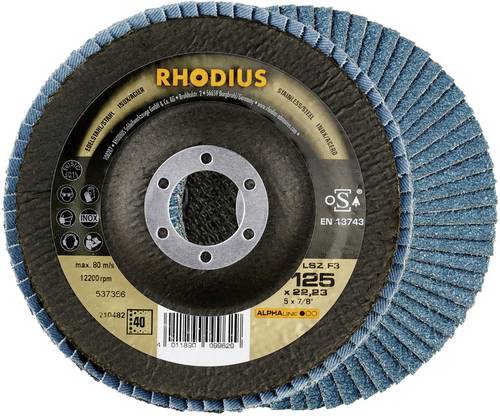 Rhodius 210482 LSZ F3 Fächerschleifscheibe Durchmesser 125mm Bohrungs-Ø 22.23mm Edelstahl Rhodius 210482 LSZ F3 Fächerschleifscheibe Durchmesser 125mm Bohrungs-Ø 22.23mm Edelstahl von Rhodius