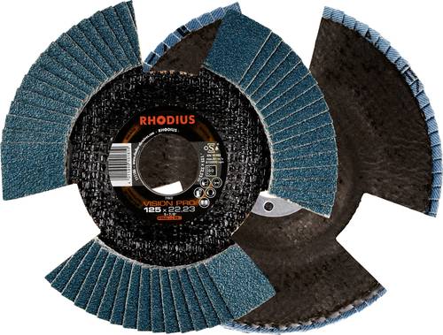 Rhodius 211304 VISION PRO PACK Fächerschleifscheibe Durchmesser 125mm Bohrungs-Ø 22.23mm 5St. von Rhodius