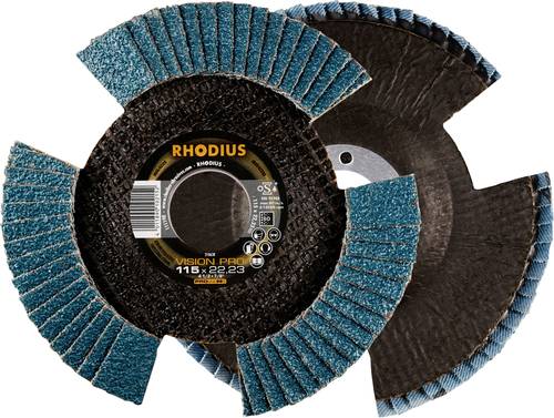 Rhodius 211307 VISION PRO PACK Fächerschleifscheibe Durchmesser 115mm Bohrungs-Ø 22.23mm 5St. von Rhodius