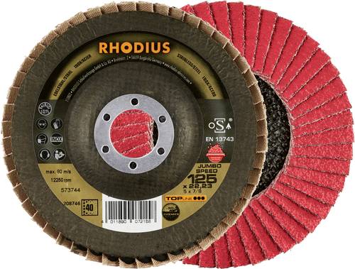 Rhodius 211311 JUMBO SPEED PACK Fächerschleifscheibe Durchmesser 125mm Bohrungs-Ø 22.23mm 5St. von Rhodius