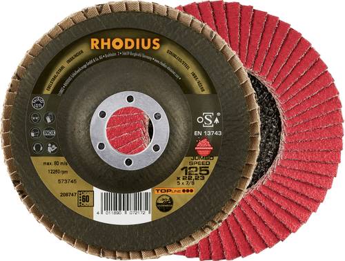 Rhodius 211312 JUMBO SPEED PACK Fächerschleifscheibe Durchmesser 125mm Bohrungs-Ø 22.23mm 5St. von Rhodius