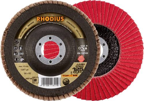 Rhodius 211313 JUMBO SPEED PACK Fächerschleifscheibe Durchmesser 125mm Bohrungs-Ø 22.23mm 5St. von Rhodius