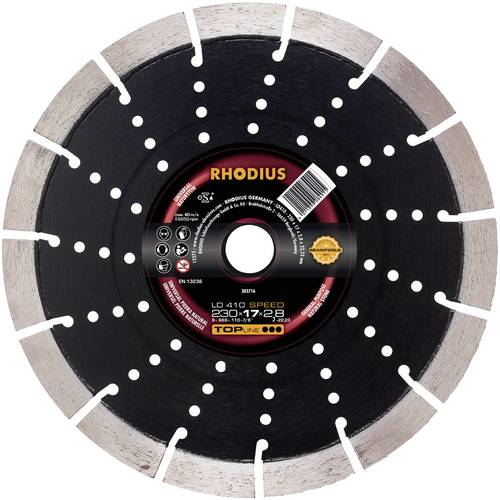 Rhodius 303716 LD410 SPEED Diamanttrennscheibe Durchmesser 230mm Bohrungs-Ø 22.23mm Naturstein 1St. Rhodius 303716 LD410 SPEED Diamanttrennscheibe Durchmesser 230mm Bohrungs-Ø 22.23mm Naturstein 1St. von Rhodius