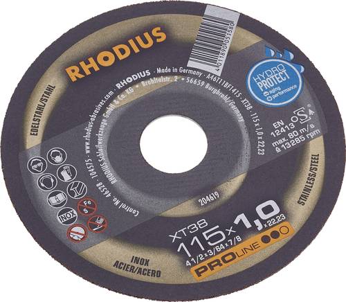 Rhodius FT38 TOP 205601 Trennscheibe gerade 115mm Edelstahl, Stahl Rhodius FT38 TOP 205601 Trennscheibe gerade 115mm Edelstahl, Stahl von Rhodius
