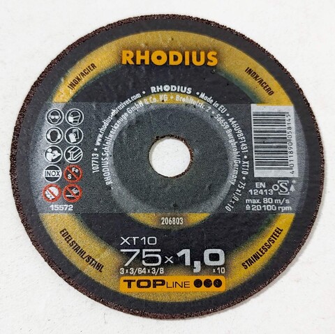 Rhodius Topline Xt10 Mini Extr Ad?Nne Trennscheibe 75 X 1,0 X Rhodius Topline Xt10 Mini Extr Ad?Nne Trennscheibe 75 X 1,0 X von Rhodius