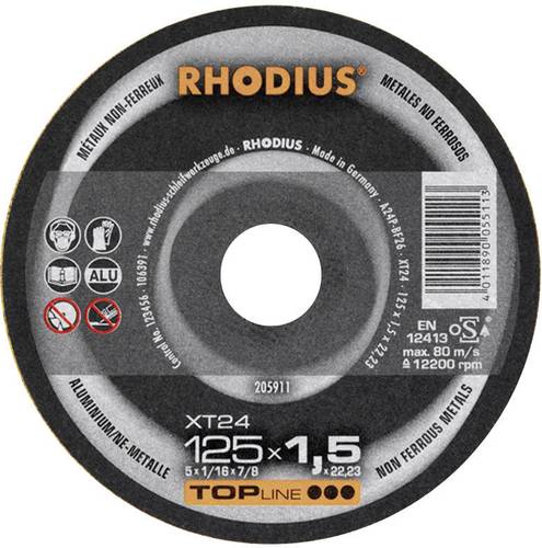 Rhodius XT 24 205911 Trennscheibe gerade 125mm Aluminium, NE-Metalle von Rhodius