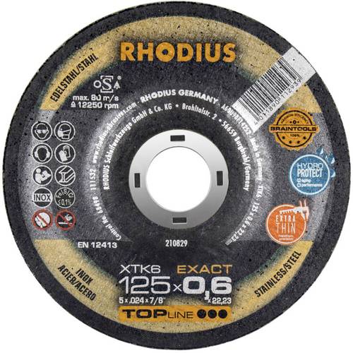 Rhodius XTK6 EXACT 210828 Trennscheibe gekröpft 115mm Edelstahl, Stahl von Rhodius
