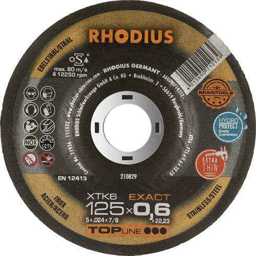 Rhodius XTK6 EXACT BOX 211302 Trennscheibe gekröpft 125mm 10St. Rhodius XTK6 EXACT BOX 211302 Trennscheibe gekröpft 125mm 10St. von Rhodius