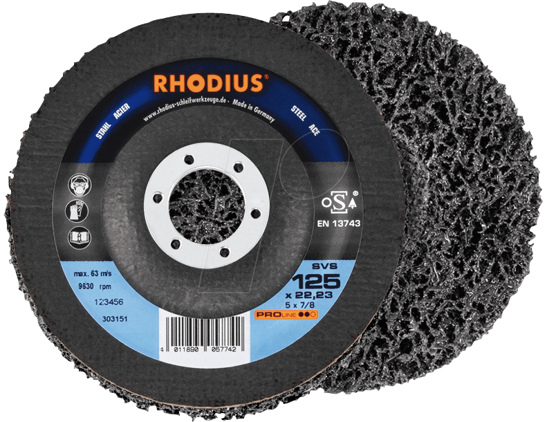 TS SVS-125 - Schleifvlies-Scheibe, Stahl, 125 mm von Rhodius