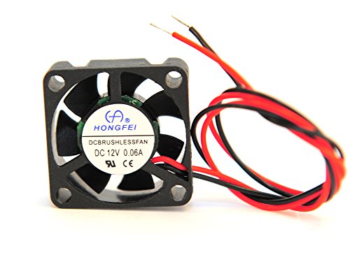 Rhombutech Gleitgelagerter 30 x 30 x 10 mm Lüfter DC12V 0.06A, 2 polig Stromanschluß, lose, ohne Stecker zum Löten oder zum Klemmen! von Rhombutech