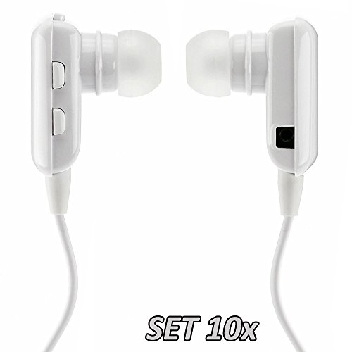 Rhombutech Set 10x Bluetooth Headset Kopfhörer Ohrhörer Sport - Stereo - verstellbare Größe von Rhombutech
