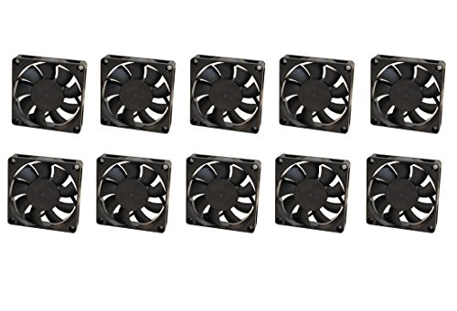 Rhombutech Set 10x gleitgelagerter 30 x 30 x 10 mm Lüfter DC12V 0.06A, 2 polig Stromanschluß, lose, ohne Stecker zum Löten oder zum Klemmen! von Rhombutech