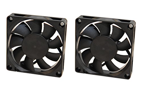 Rhombutech Set 2X gleitgelagerter 30 x 30 x 10 mm Lüfter DC12V 0.06A, 2 polig Stromanschluß, lose, ohne Stecker zum Löten oder zum Klemmen! von Rhombutech