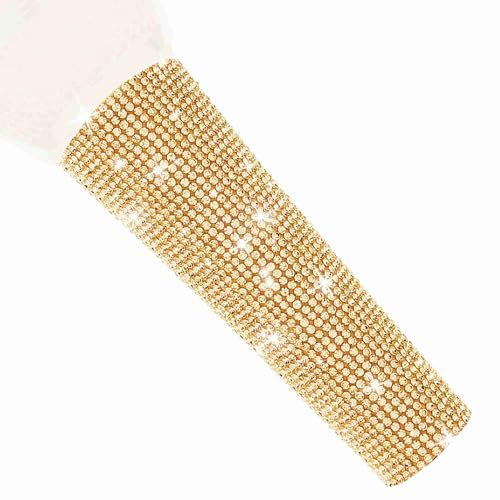 RhymKawa B58 Champagner-Gold-Abdeckung, schmücken, universelles kabelgebundenes Mikrofon, SM58LC, Beta 58a, Glitzer-Strass-Hülle, Ersatz, glänzend auf Hochzeiten, Partys, Touren, TV-Shows von RhymKawa
