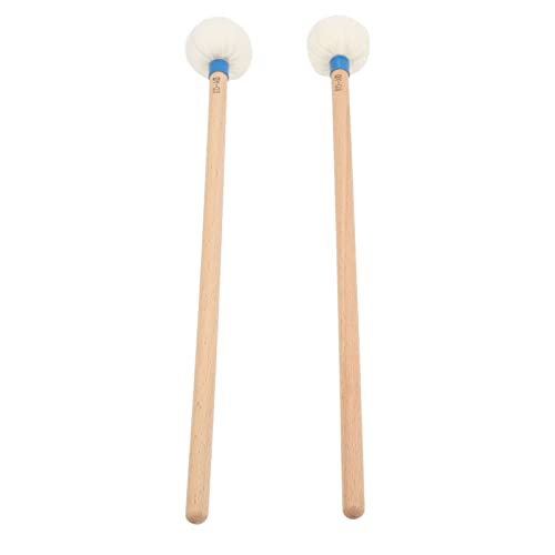 2pcs Drum Mallet Set, Ahorngriff Percussion Stick für Basstrommeln, Timpani, Snare Drums (BLUE) von RiToEasysports