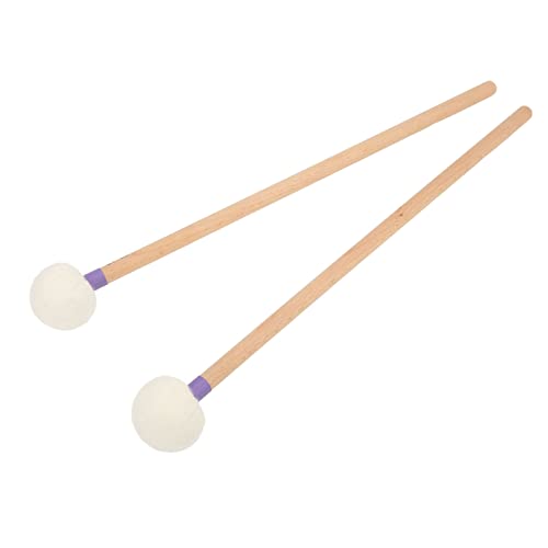 2pcs Drum Mallet Set, Ahorngriff Percussion Stick für Basstrommeln, Timpani, Snare Drums (PURPLE) von RiToEasysports