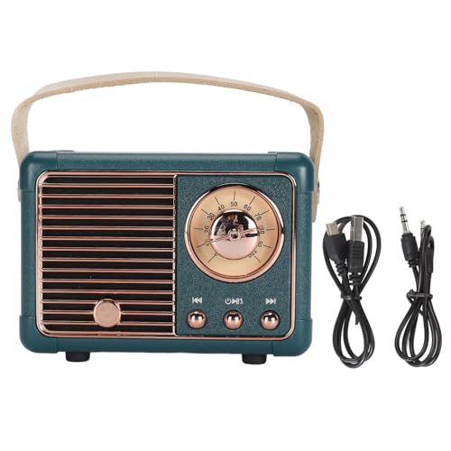 Blue Tooth Lautsprecher, Tragbare Lautsprecher Vintage Style Cute Mini Wireless Lautsprecher für Partys, Gartenarbeiten, Wandern, Strand (GREEN) von RiToEasysports