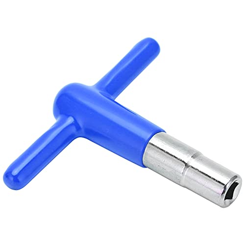 Drum T -förmige Schraubenschlüssel Melodie Key Schlagzeugerzubehör für Musikliebhaber Zine Alloy Silikongriff (BLUE) von RiToEasysports