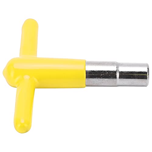 Drum T -förmige Schraubenschlüssel Melodie Key Schlagzeugerzubehör für Musikliebhaber Zine Alloy Silikongriff (YELLOW) von RiToEasysports