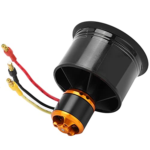 RiToEasysports Impeller mit Motor, QXMotor 50 Mm EDF 12 Flügel Impeller mit Bürstenlosem Motor QF26115000KV 34S für RC-Flugzeuge (CW) von RiToEasysports