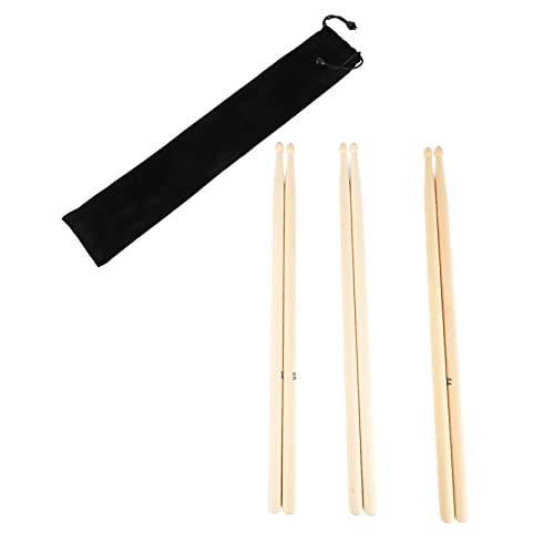 Massivholz 5A Drum Stick Glatte Oberflächenstift -Trommelstick -Set mit Aufbewahrungsbeutel für die Drum Leistung Massivholz 5A Drum Stick Glatte Oberflächenstift -Trommelstick -Set mit Aufbewahrungsbeutel für die Drum Leistung von RiToEasysports