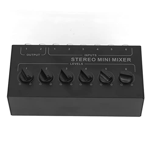 Mini Stereo Line Mixer, 6 Kanal -Stereo -Audio -Mischer Unabhängiger Volumensteuerung Portable Passive Mixer für PC CD -Laptop Mini Stereo Line Mixer, 6 Kanal -Stereo -Audio -Mischer Unabhängiger Volumensteuerung Portable Passive Mixer für PC CD -Laptop von RiToEasysports