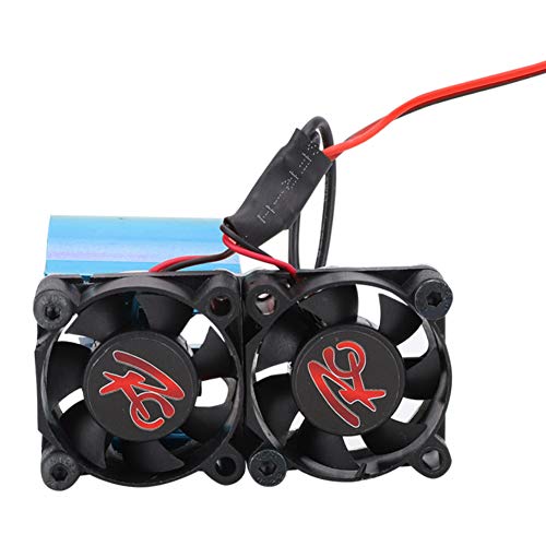 RC Aluminiumlegierungsmotor Kühlkörper mit Dual -Lüfter für 1/10 RC -Modellauto für HPI/HSP/Axial, Rot, Wärmeableitung (BLUE) von RiToEasysports