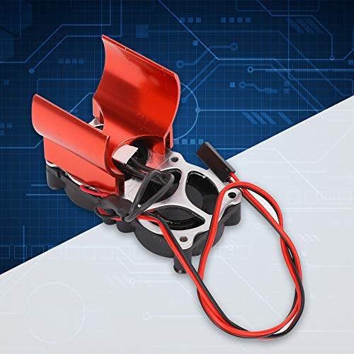 RC Aluminiumlegierungsmotor Kühlkörper mit Dual -Lüfter für 1/10 RC -Modellauto für HPI/HSP/Axial, Rot, Wärmeableitung (Rot) von RiToEasysports