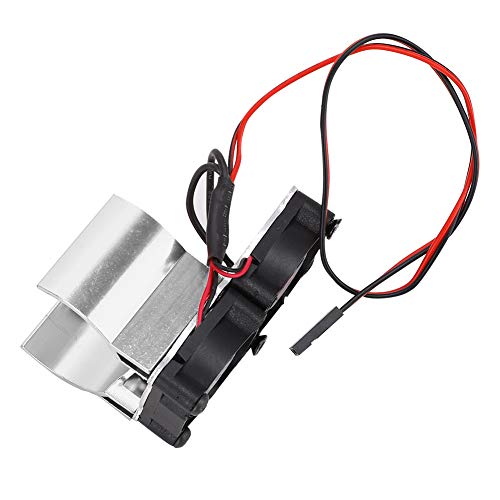 RC Aluminiumlegierungsmotor Kühlkörper mit Dual -Lüfter für 1/10 RC -Modellauto für HPI/HSP/Axial, Rot, Wärmeableitung (SILVER) von RiToEasysports
