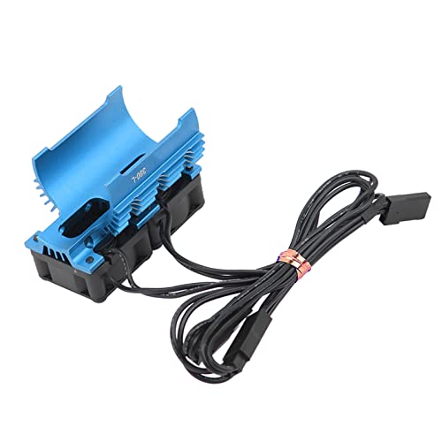RC Auto Motor Kühlkörper, 8.4V 32000 RPM Starke Wärmeableitung RC Auto Bürstenlose Motor Kühlventilator Langlebige Bürstenlose Motor Doppelkühlventilator RC Autozubehör (Blau) von RiToEasysports