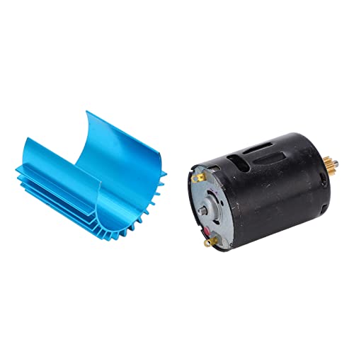 RC -Auto -Upgrade Metall 370 Motor Kühler für WPL D12, Premium Aluminiumlegierung Kupferrotor Wärmefestes Motorset, Geeignet für Hobbyisten und Enthusiasten (BLUE) von RiToEasysports
