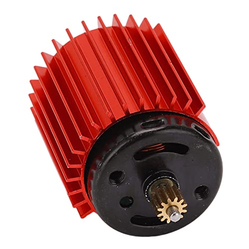 RC -Auto -Upgrade Metall 370 Motor Kühler für WPL D12, Premium Aluminiumlegierung Kupferrotor Wärmefestes Motorset, Geeignet für Hobbyisten und Enthusiasten (Rot) von RiToEasysports