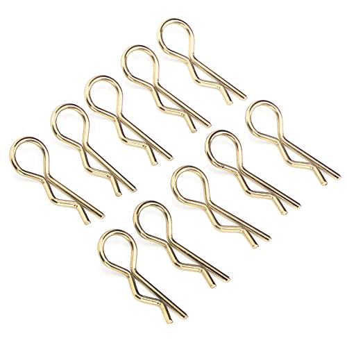 RC RC Shell Clips für 1/5 1/6 /8 /10 RC-Auto, Langlastende Haltbarkeit, Leicht zu Tragen, Ideal für Rennfans (GOLD) von RiToEasysports