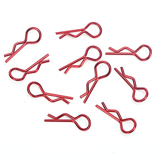 RC RC Shell Clips für 1/5 1/6 /8 /10 RC-Auto, Langlastende Haltbarkeit, Leicht zu Tragen, Ideal für Rennfans (Rot) von RiToEasysports