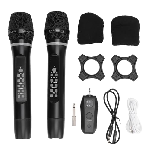 Wireless Blue Tooth -Mikrofon, Professionelles Dynamisches Dynamisches Mikrofelles Blauzahnmikrofon mit Zwei Handheld -Handhelds für die Karaoke -Hochzeitsfeier zu Hause Wireless Blue Tooth -Mikrofon, Professionelles Dynamisches Dynamisches Mikrofelles Blauzahnmikrofon mit Zwei Handheld -Handhelds für die Karaoke -Hochzeitsfeier zu Hause von RiToEasysports