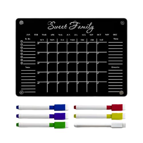 Magnetisches Whiteboard, trocken abwischbar, Kühlschrank-Whiteboard, Acryl-Notizblock, mit 6 löschbaren Markern, 29 x 21 cm, kompaktes Design, für Küchenorganisation Magnetisches Whiteboard, trocken abwischbar, Kühlschrank-Whiteboard, Acryl-Notizblock, mit 6 löschbaren Markern, 29 x 21 cm, kompaktes Design, für Küchenorganisation von Riaisttd