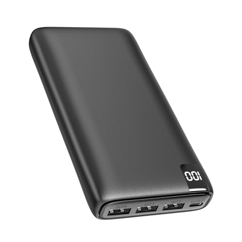 Power Bank 26800mAh Externer Akku: Riapow Powerbank 3A Schnelles Aufladen (USB C Input & Output) Tragbares Handy Ladegerät mit 4 Ausgänge für Smartphones, Tablets von Riapow