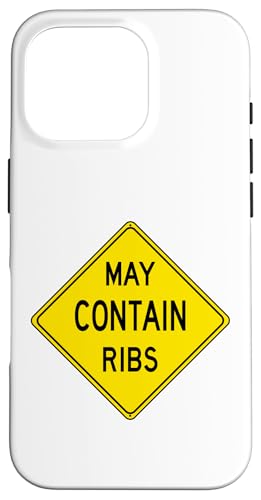 Lustiges Grill-Design mit Aufschrift "Caution May Contain" Hülle für iPhone 16 Pro von Rib Caution Co