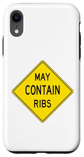 Lustiges Grill-Design mit Aufschrift "Caution May Contain" Hülle für iPhone XR Lustiges Grill-Design mit Aufschrift "Caution May Contain" Hülle für iPhone XR von Rib Caution Co