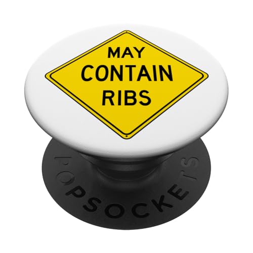 Lustiges Grill-Design mit Aufschrift "Caution May Contain" PopSockets Klebender PopGrip Lustiges Grill-Design mit Aufschrift "Caution May Contain" PopSockets Klebender PopGrip von Rib Caution Co