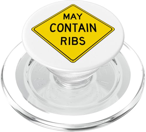 Lustiges Grill-Design mit Aufschrift "Caution May Contain" PopSockets PopGrip für MagSafe Lustiges Grill-Design mit Aufschrift "Caution May Contain" PopSockets PopGrip für MagSafe von Rib Caution Co