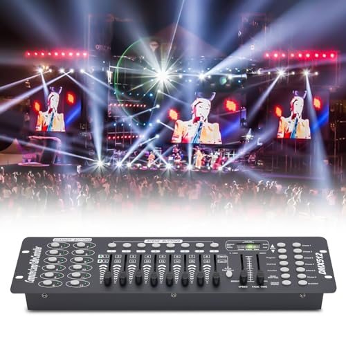 DMX Controller, 192 Kanäle DMX512 Controller Konsole, DMX Controller zum Tanzen Weihnachten Geschenk KTV Bar Geburtstag, 16 Kanäle Dimmen von RibasuBB