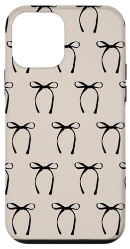Hülle für iPhone 12 mini Ästhetische schwarze Schleife auf Beige Hülle für iPhone 12 mini Ästhetische schwarze Schleife auf Beige von Ribbon Bow Pattern