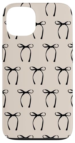 Hülle für iPhone 13 Ästhetische schwarze Schleife auf Beige Hülle für iPhone 13 Ästhetische schwarze Schleife auf Beige von Ribbon Bow Pattern