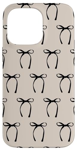Hülle für iPhone 14 Pro Max Ästhetische schwarze Schleife auf Beige Hülle für iPhone 14 Pro Max Ästhetische schwarze Schleife auf Beige von Ribbon Bow Pattern
