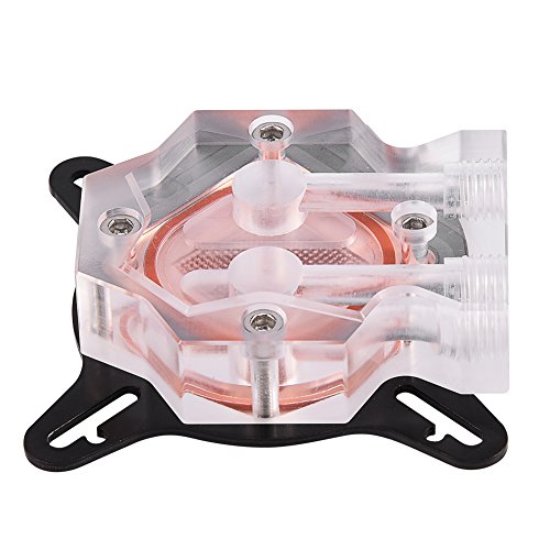 Richer-R Computer GPU Water Block, Universal PC Grafikkarte Wasserkühlung Block Waterblock Flüssigkeitskühler Wasserkühlblock mit Kupfer Basis für GPU von Richer-R