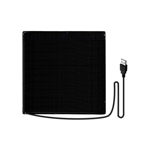 Richeyty 64X64 LED-Anzeigebildschirm An der Heckscheibe des Autos, Bluetooth-APP-Steuerung, Vollfarbbeleuchtung, Ausdrucksanzeige, Einfache Installation von Richeyty