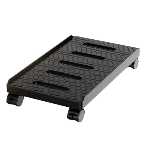 Richeyty Computer-Tower-Ständer, CPU-Ständer mit Rollenden Lenkrollen, PC-Tower-Ständerhalter für Gaming-PC-Gehäuse, Schwarz von Richeyty